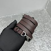 The Row Mini Devon Bag Dark Brown Leather 24x12x16cm - 6