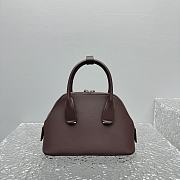 The Row Mini Devon Bag Dark Brown Leather 24x12x16cm - 5