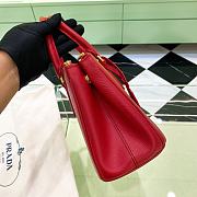 Prada Small Galleria Saffiano Red Bag 24.5x16.5x11cm - 6