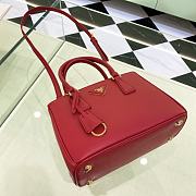 Prada Small Galleria Saffiano Red Bag 24.5x16.5x11cm - 5