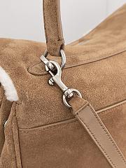 Balenciaga Rodeo Large Handbag Brown Suede 40x30x13cm - 3