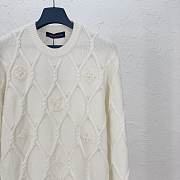 Louis Vuitton LV Embellished Cable Knit Wool Sweater - 2