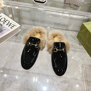 Gucci 2015 Re-Edition Woman's Princetown Black Patent 