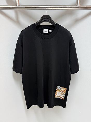 Burberry Check Label Cotton T-shirt