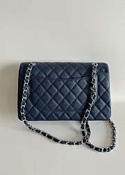 Chanel Jumbo Flap Bag Navy Blue Caviar Silver 30cm - 4