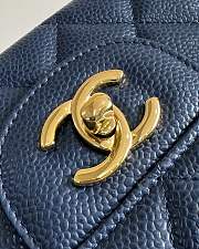 Chanel Jumbo Flap Bag Navy Blue Caviar Gold 30cm - 6