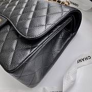 Chanel Jumbo Flap Bag Black Caviar Gold 30cm - 5