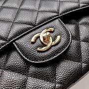 Chanel Jumbo Flap Bag Black Caviar Gold 30cm - 3