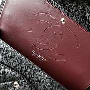 Chanel Jumbo Flap Bag Black Caviar Silver 30cm - 6