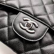 Chanel Jumbo Flap Bag Black Caviar Silver 30cm - 5