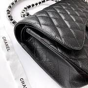 Chanel Jumbo Flap Bag Black Caviar Silver 30cm - 3