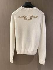 Dior Embroidered Sweater Ecru Cashmere - 2