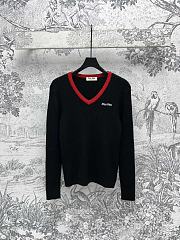 Miu Miu V-neck Cashmere Sweater - 1