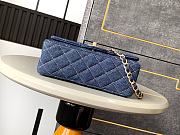 Chanel Small Flap Bag Blue Denim 20cm - 6