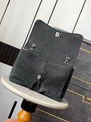 Chanel Flap Bag Black Silver 34x25x10cm - 3
