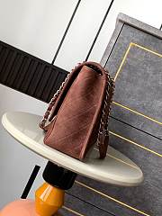 Chanel Flap Bag Brown Silver 34x25x10cm - 2