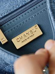 Chanel Flap Bag Denim Blue 20cm - 2