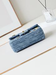 Chanel Flap Bag Denim Blue 20cm - 5