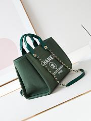 Chanel Shopping Tote Bag Green 32cm - 6