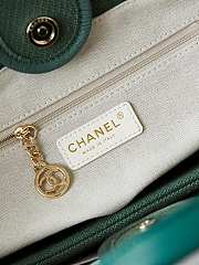 Chanel Shopping Tote Bag Green 32cm - 4