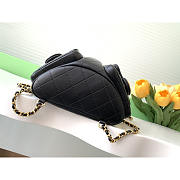 Chanel Backpack Lambskin Gold Black 24.5x18x8cm - 4