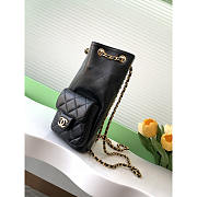 Chanel Backpack Lambskin Gold Black 24.5x18x8cm - 3