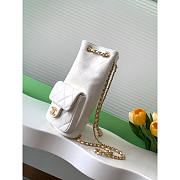 Chanel Backpack Lambskin Gold White 24.5x18x8cm - 4