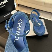 Chanel Blue Denim Sandal - 3