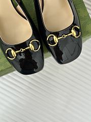 Gucci Women's Horsebit Slingback Black Patent 7.5cm - 2