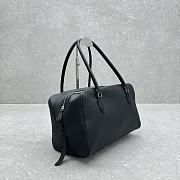 The Row Agnes Bowling Black Leather Bag 33x18x39cm - 3
