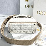 Dior Medium Lady D-Lite Bag Lambskin Shearling 24x20x11cm - 3