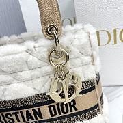 Dior Medium Lady D-Lite Bag Lambskin Shearling 24x20x11cm - 2