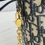 Dior 30 Montaigne Mini Bucket Bag Drawstring Blue 16x18.5x13cm - 3