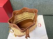 Valentino Garavani Raffia Vlogo Bucket Bag 20x17x8cm - 5