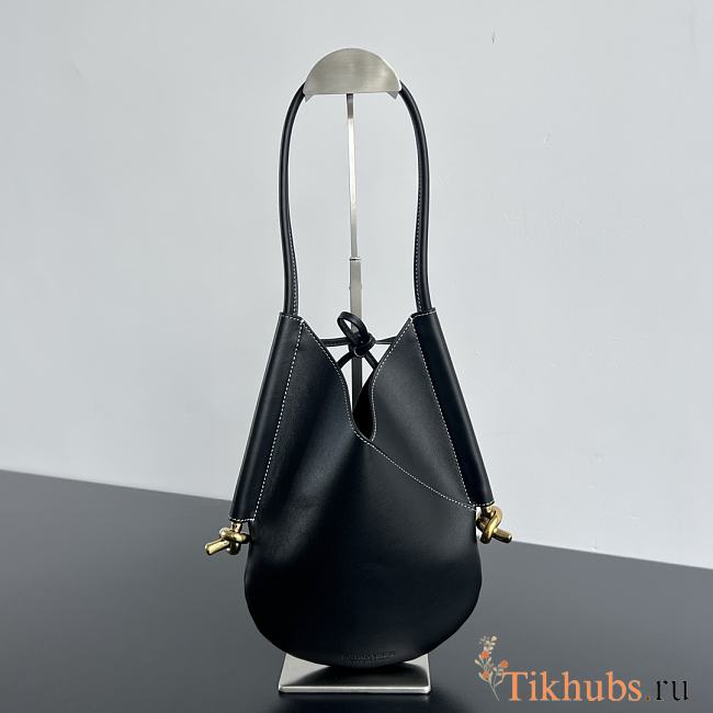 Bottega Veneta Small Solstice Black Leather Bag 30x26x2cm - 1