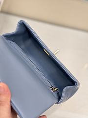 Chanel Top Handle Blue Lambskin 20cm - 5