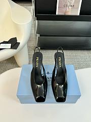 Prada Black 85mm Leather Slingback Pump - 2