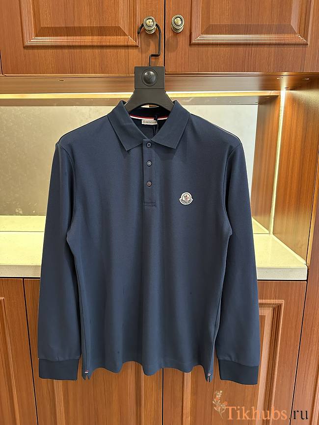 Moncler Navy Blue Polo Shirt - 1