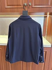 Moncler Cotton Cepe Long Sleeve Shirt Blue - 3