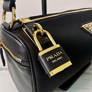 Prada Medium Re-Nylon Leather shoulder Bag Black 27x12x10.5cm - 5