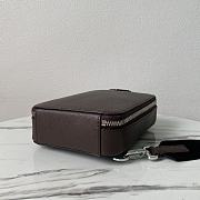 Prada Brique Saffiano Leather Bag Coffee 20x14x4cm - 6