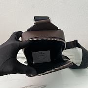 Prada Brique Saffiano Leather Bag Coffee 20x14x4cm - 5