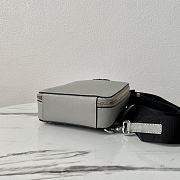 Prada Brique Saffiano Leather Bag Grey 20x14x4cm - 5