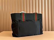 Gucci Large Tote Bag With Logo Black 45x32x15cm - 5