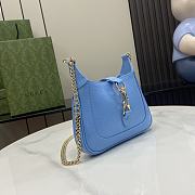 Gucci Jackie Notte Mini Bag Blue 19.5x18x3.5cm - 3