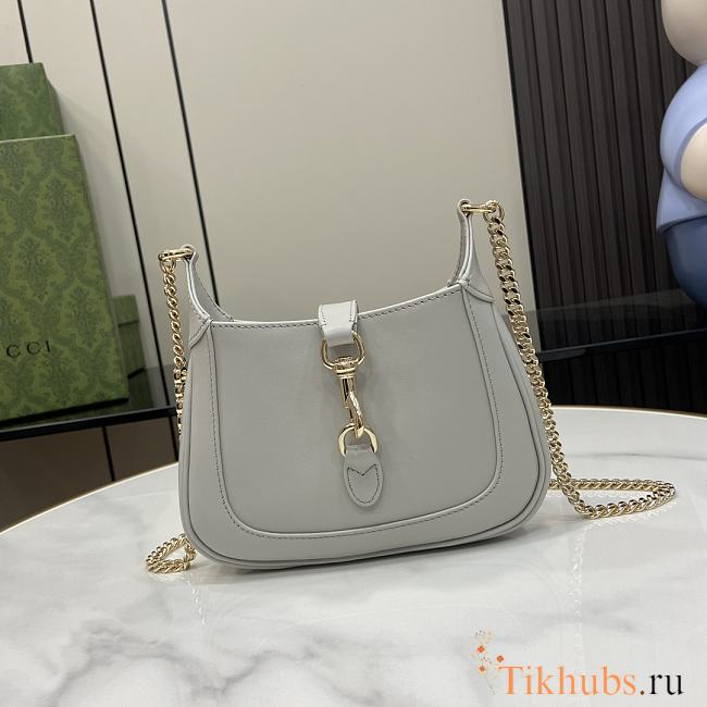 Gucci Jackie Notte Mini Bag Grey Leather 19.5x18x3.5cm - 1