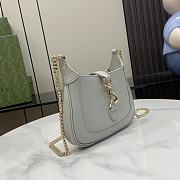 Gucci Jackie Notte Mini Bag Grey Leather 19.5x18x3.5cm - 4