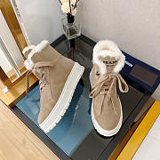 Prada Suede Ankle Boots Light Camel - 3