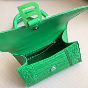 Balenciaga Small Hourglass Bag Green Crocodile 23cm - 5