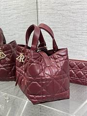 Dior Medium Toujours Bag Wine 28.5x19x21cm - 3